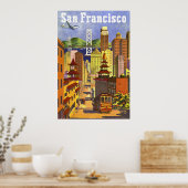 Vintage San Francisco Poster (Keuken)