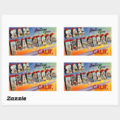 Vintage San Francisco Rechthoekige Sticker (Vel)