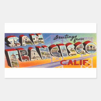 Vintage San Francisco Rechthoekige Sticker