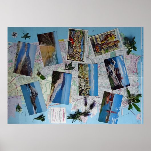 Vintage San Francisco Scenery Poster groot (Voorkant)