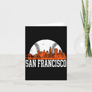Vintage San Francisco Silhouette Honkbal Cadeau Ma Kaart