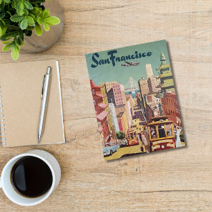 Vintage San Francisco Stad, Reizen, Chic Verjaarda Feestdagenkaart