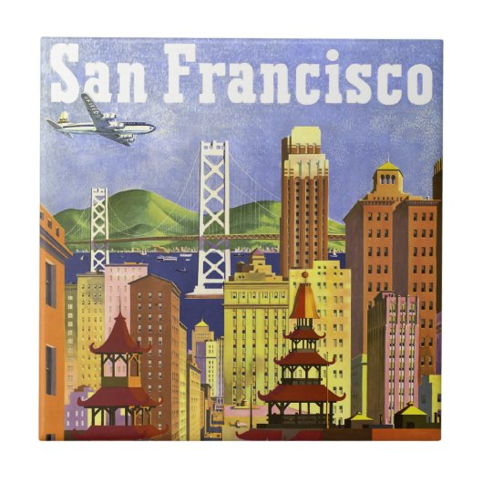 Vintage San Francisco Tegeltje (Voorkant)
