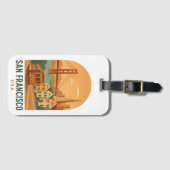 Vintage San Francisco Travel Bagagelabel (Voorkant (horizontaal))