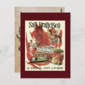 Vintage San Francisco Travel Briefkaart (Voorkant / Achterkant)