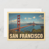 Vintage San Francisco Travel Briefkaart (Voorkant / Achterkant)