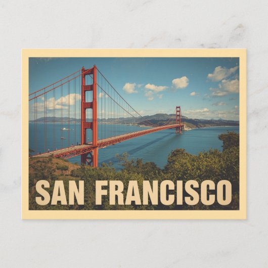 Vintage San Francisco Travel Briefkaart (Voorkant)