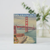 Vintage San Francisco Travel Briefkaart (Staand voorkant)