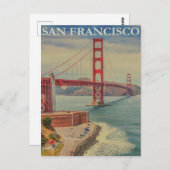 Vintage San Francisco Travel Briefkaart (Voorkant / Achterkant)