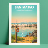 Vintage San Mateo California Briefkaart