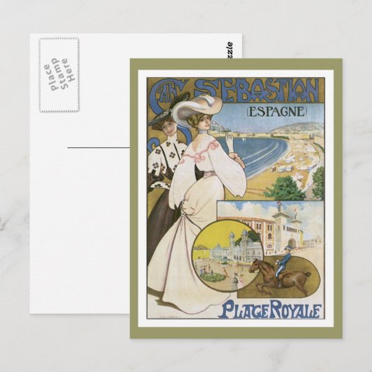 Vintage San Sebastian Spanje Briefkaart (Voorkant / Achterkant)