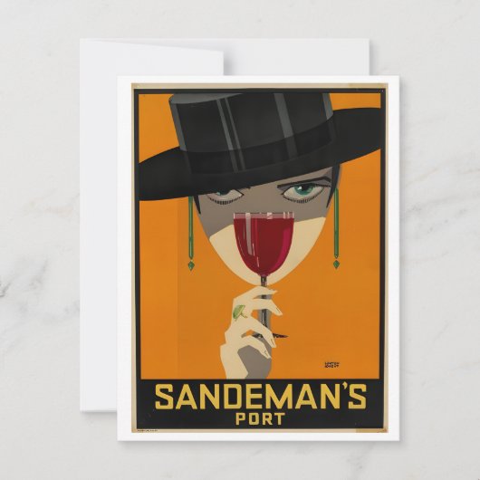 Vintage Sandeman Ad Feestdagenkaart (Voorkant)