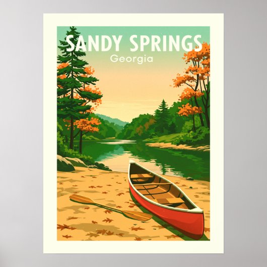 Vintage Sandy Springs Georgia Poster (Voorkant)