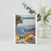 Vintage Sanremo Italië briefkaart (Staand voorkant)