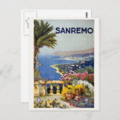 Vintage Sanremo Italië briefkaart (Voorkant / Achterkant)