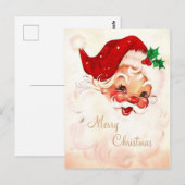 Vintage Santa 4 Briefkaart (Voorkant / Achterkant)