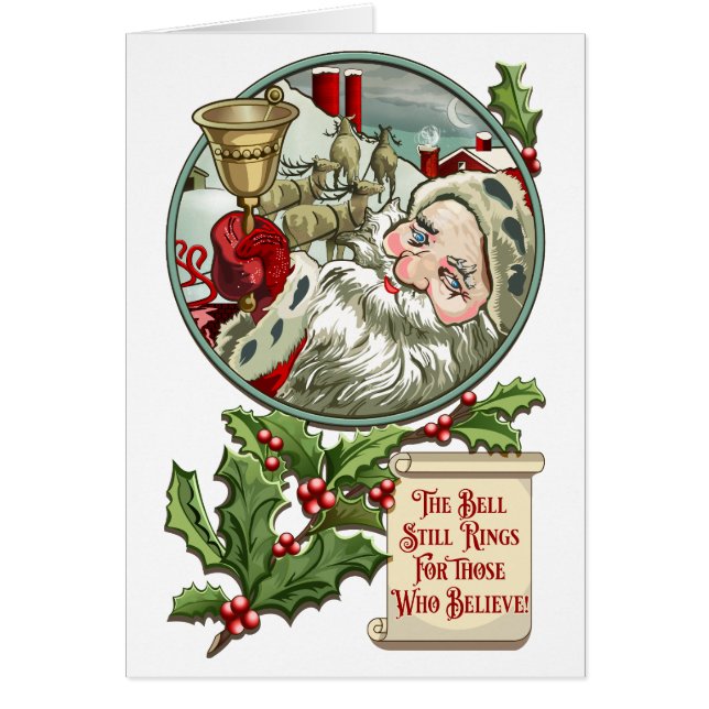 Vintage Santa 5x7 `Card (Voorkant)