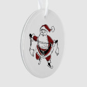Vintage Santa Acrylic Christmas Ornament (voorkant)