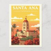 Vintage Santa Ana California Briefkaart (Voorkant)