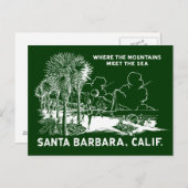 Vintage Santa Barabara Californië Briefkaart (Voorkant / Achterkant)