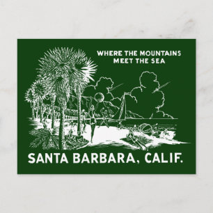 Vintage Santa Barabara Californië Briefkaart
