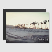 Vintage Santa Barbara Beach Magnetische Kaart (Voorkant / Achterkant)