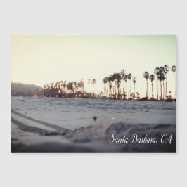 Vintage Santa Barbara Beach Magnetische Kaart
