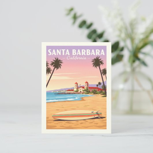 Vintage Santa Barbara Californië Briefkaart (Staand voorkant)