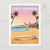 Vintage Santa Barbara Californië Briefkaart (Voorkant)