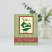 Vintage Santa Briefkaart (Staand voorkant)