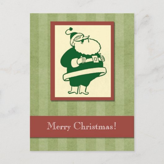 Vintage Santa Briefkaart (Voorkant)