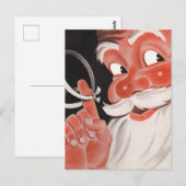 Vintage Santa Briefkaart (Voorkant / Achterkant)