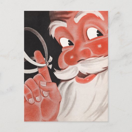 Vintage Santa Briefkaart (Voorkant)