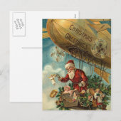 Vintage Santa Briefkaart (Voorkant / Achterkant)