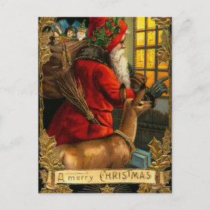 Vintage Santa Briefkaart