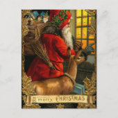 Vintage Santa Briefkaart (Voorkant)
