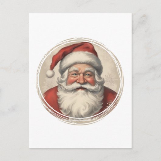 Vintage Santa Briefkaart (Voorkant)