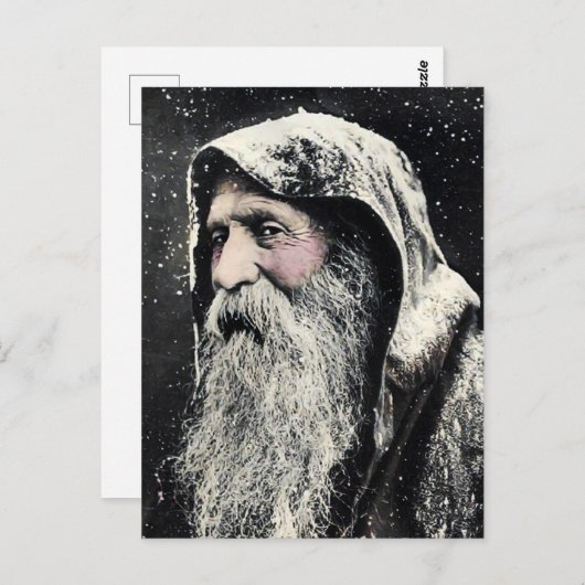 Vintage Santa Briefkaart (Voorkant / Achterkant)