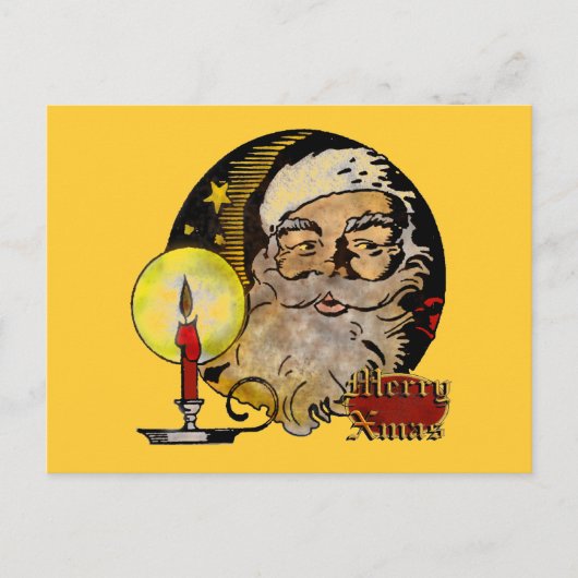 Vintage Santa Briefkaart (Voorkant)