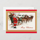 Vintage Santa Briefkaart (Voorkant / Achterkant)