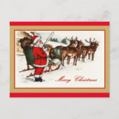 Vintage Santa Briefkaart (Voorkant)