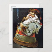 Vintage Santa Briefkaart (Voorkant / Achterkant)