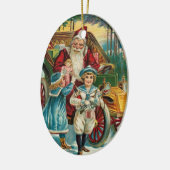 Vintage Santa Brings Cadeaus Keramisch Ornament (Links)