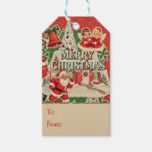 Vintage Santa Cadeaulabel (Voorkant)