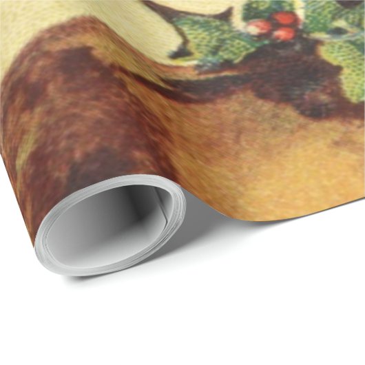 vintage santa cadeaupapier (Rol Hoek)