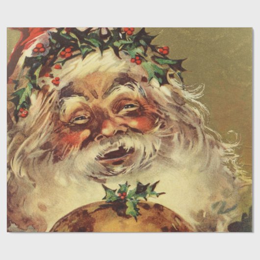 vintage santa cadeaupapier (Vlak)