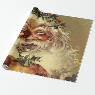 vintage santa cadeaupapier