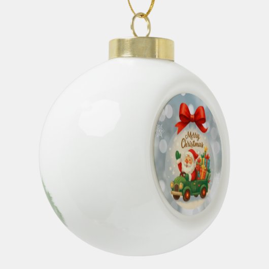 Vintage Santa car ornament (Links)