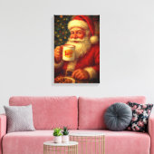 Vintage Santa Christma Stretched Canvas Afdruk (Insitu (Woonkamer))