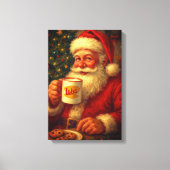 Vintage Santa Christma Stretched Canvas Afdruk (Voorkant)